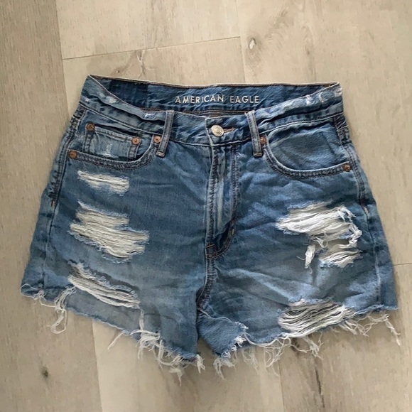 American Eagle 90’s Boyfriend Jean Size 00 Distressed boho festive summer beach - Picture 5 of 13